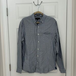 Banana Republic Gray Patterned Casual Shirt